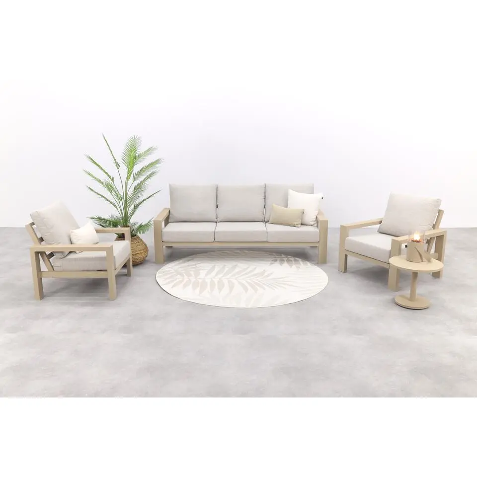 VDG Verano stoel-bank loungeset latte 3-delig
