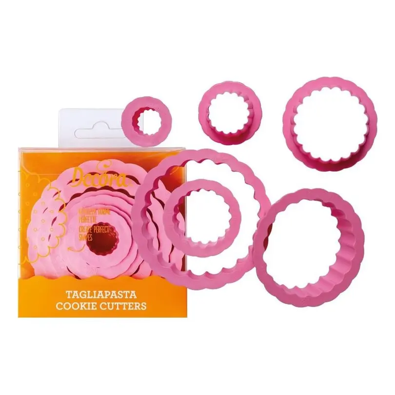 Ausstecher 6er-Set lockiger Kreis