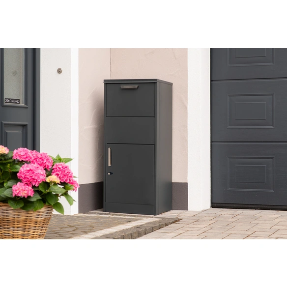 Paketkasten »Pepe«, BxHxT: 50 x 114 x 39 cm, anthrazit, Stahl