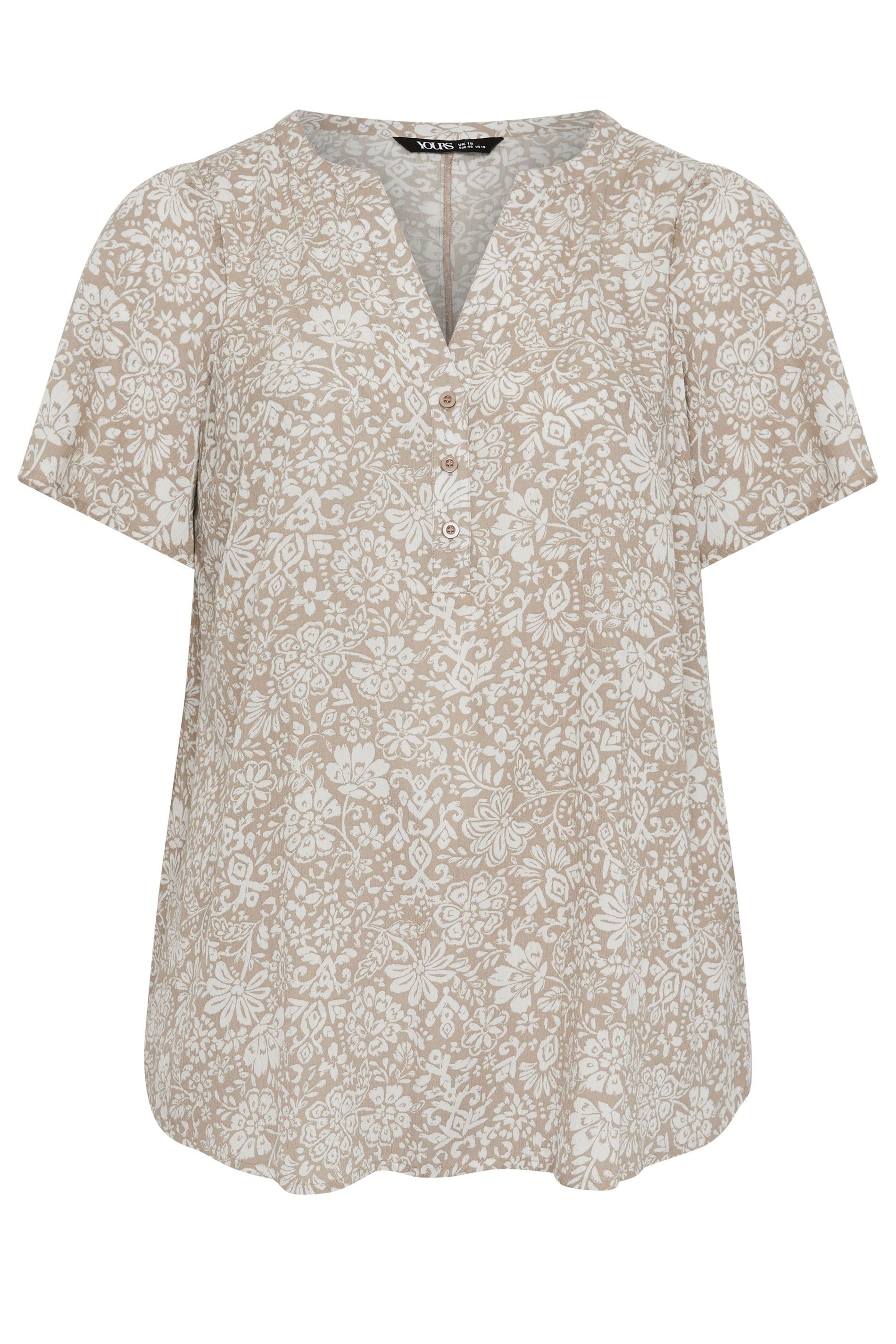 Yours Floral Notch Neck Top
