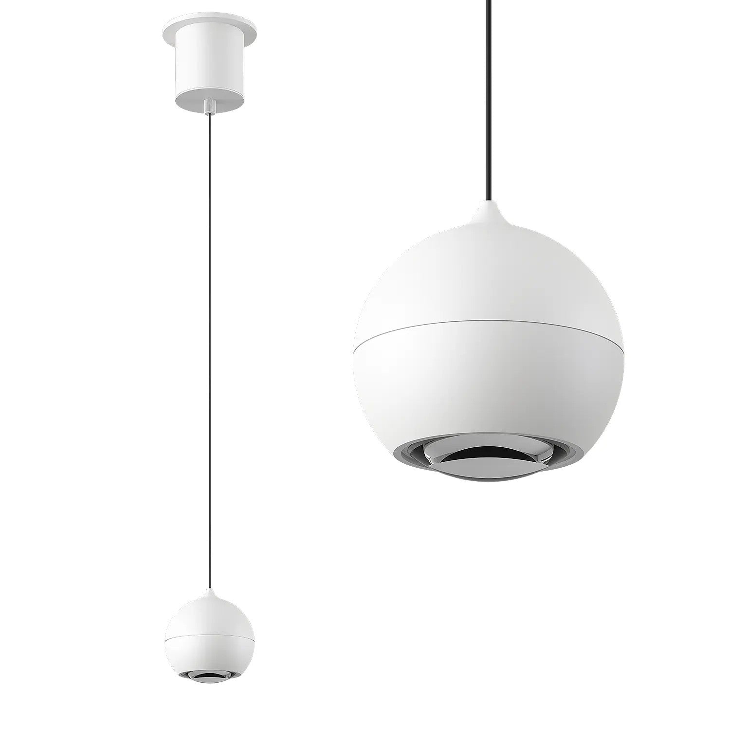 Artdelight hanglamp Miami - 1 lichts - 10 x 200  cm - wit