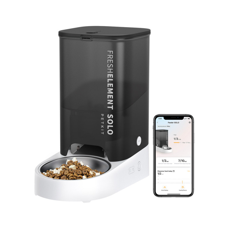 Distributeur de croquettes connecté Fresh Element Solo gris PETKIT