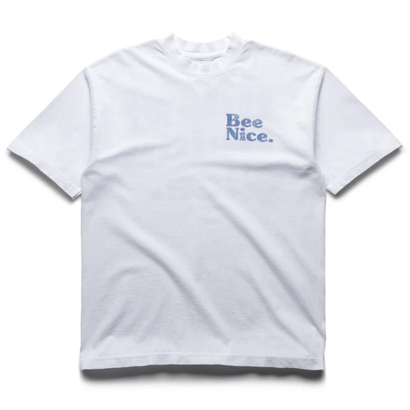 Politics Busy Being Nice Core Tee - White/Lavender