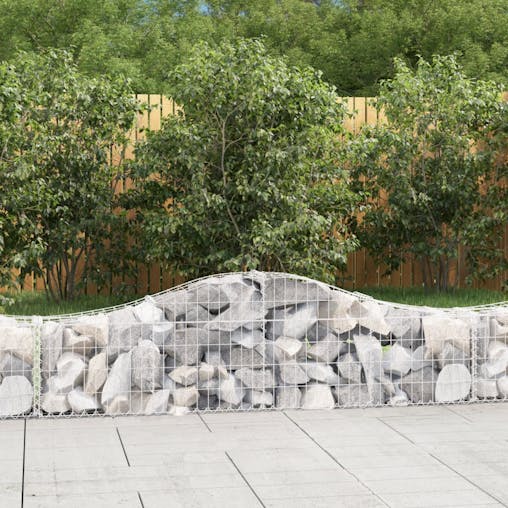 NNEVL Arched Gabion Basket 200x30x40/60 cm Galvanised Iron
