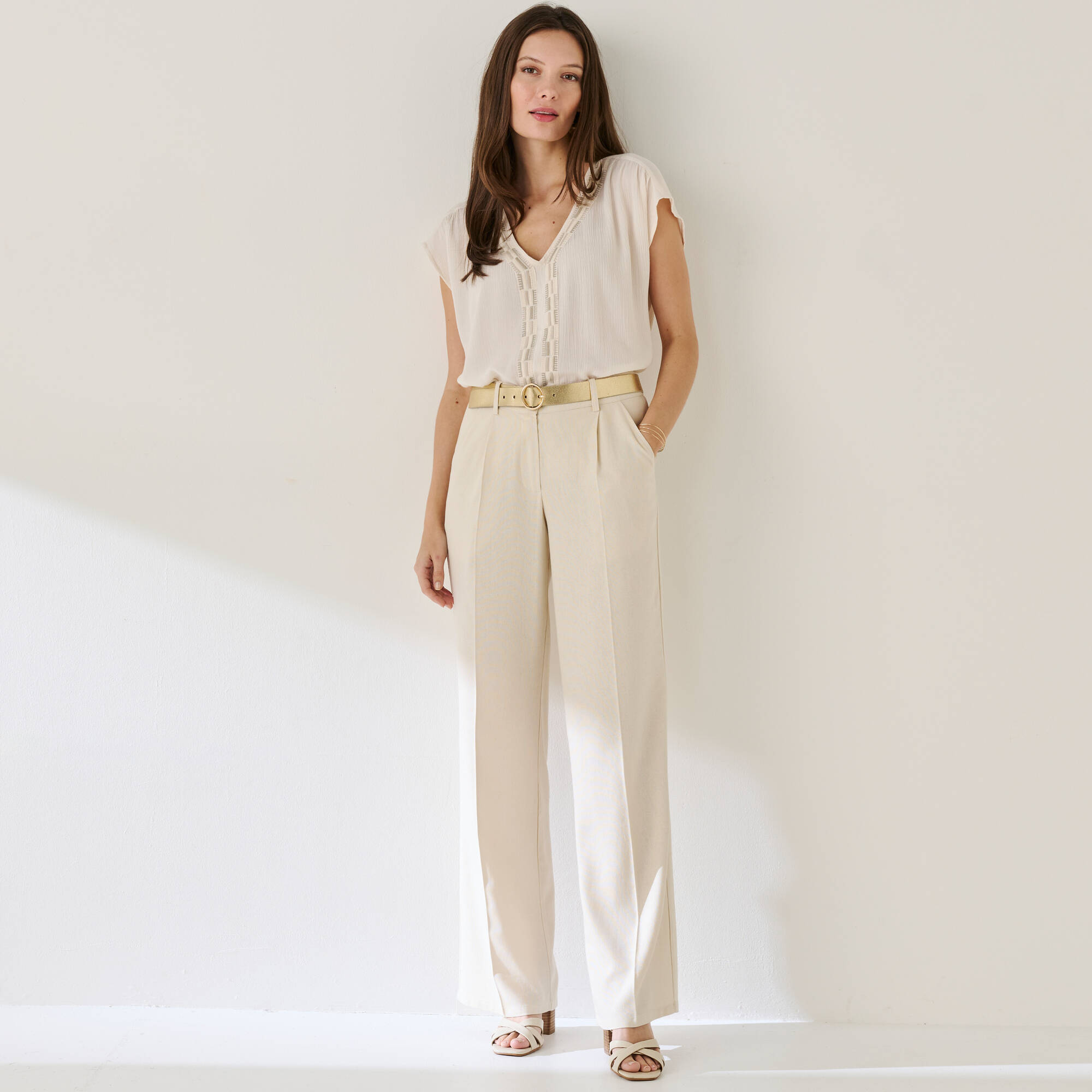 Blouse fluide broderies fantaisie