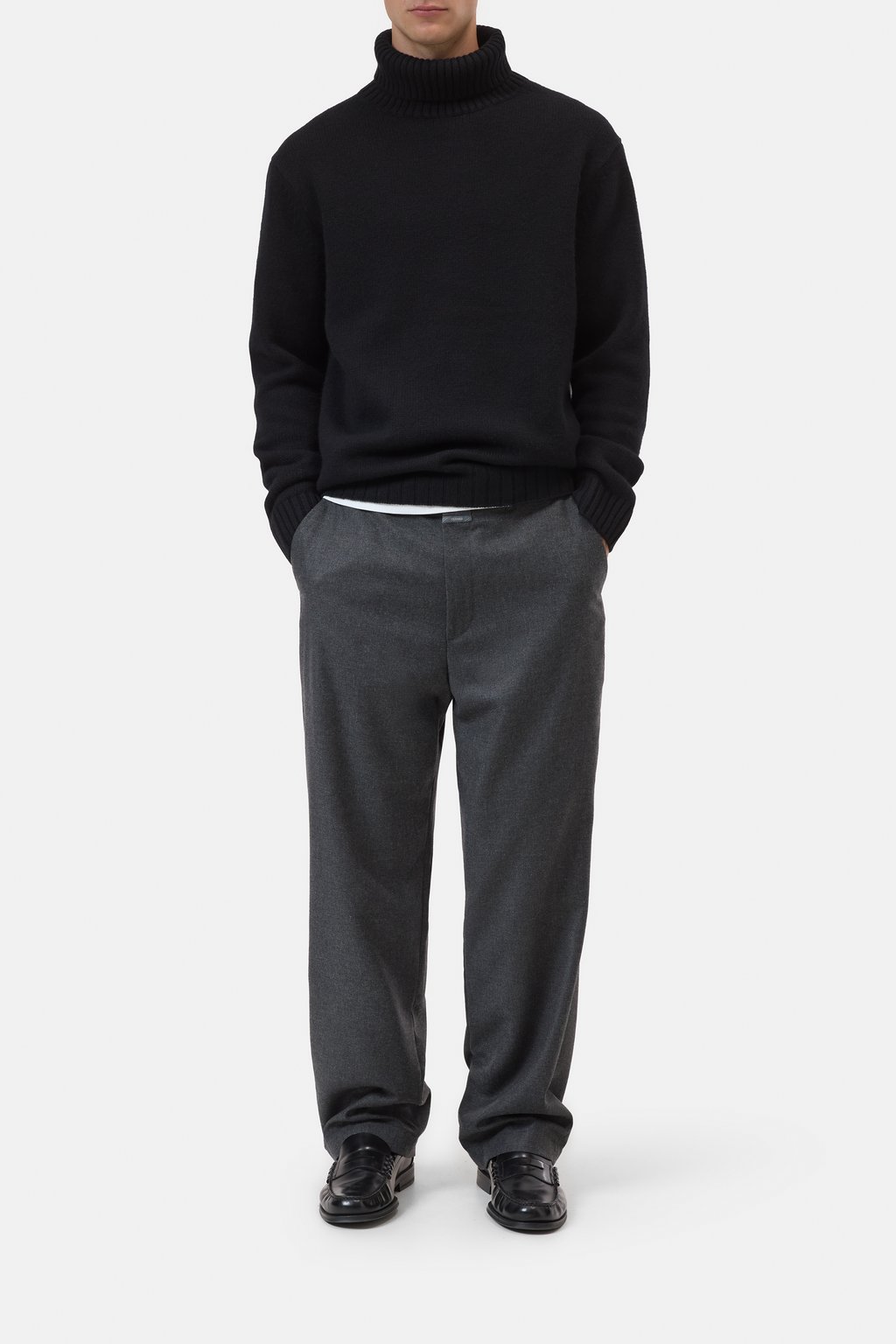 Rollkragen-Pullover aus reinem Cashmere
