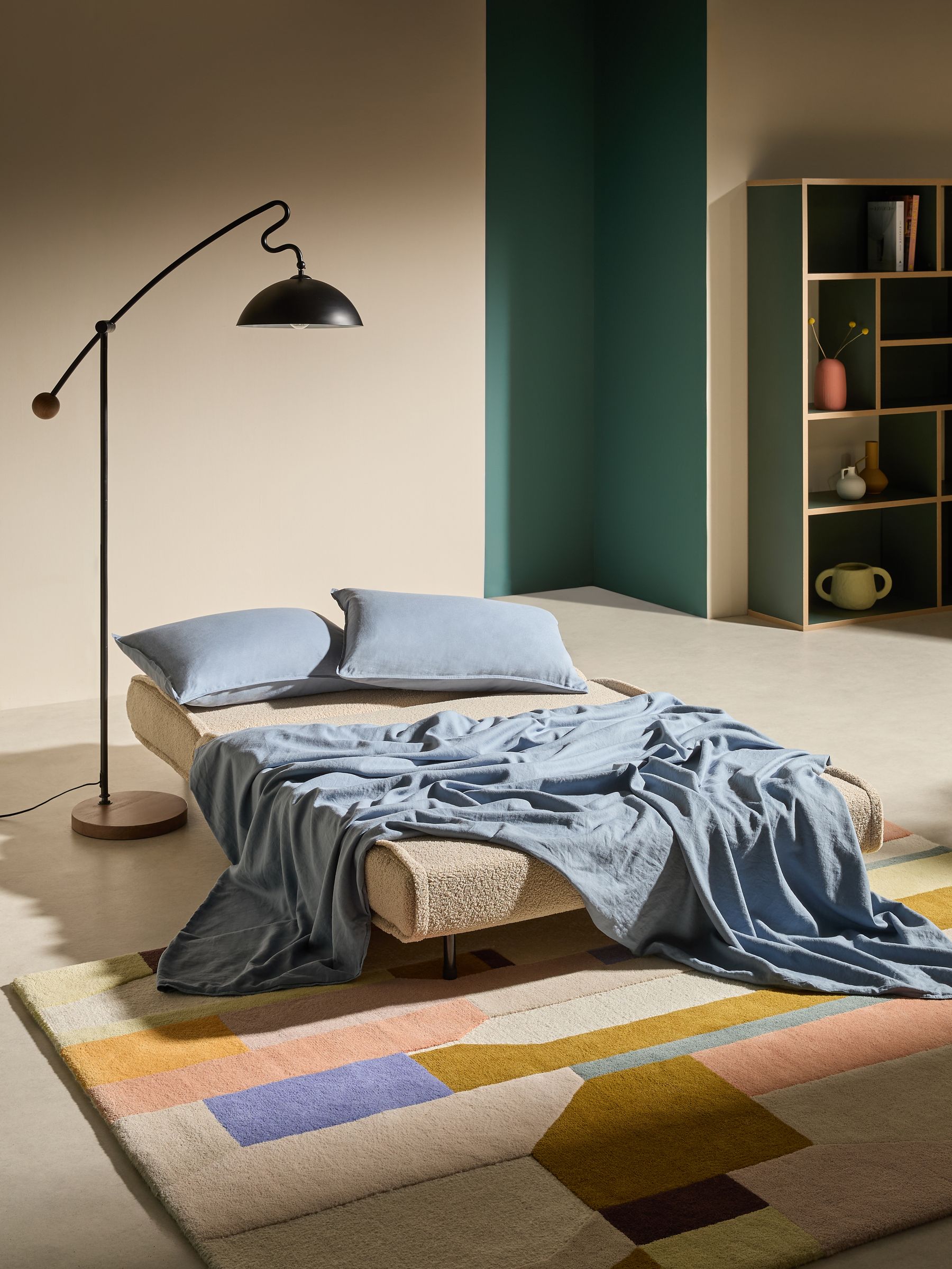 Regular Haru 2 Seater Sofa Bed in Mink Brown Natural