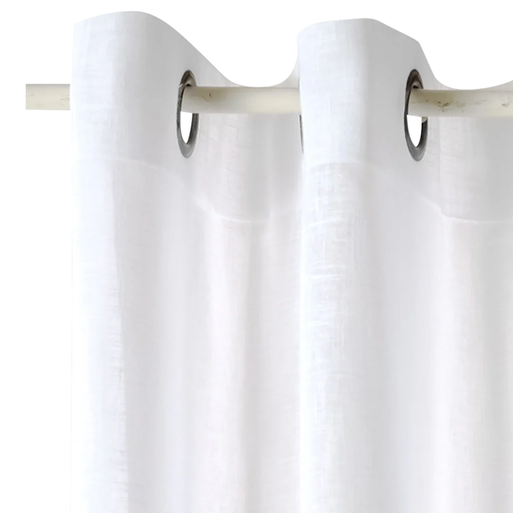 Voilage ASPECT LIN coloris blanc 240 x 260 cm