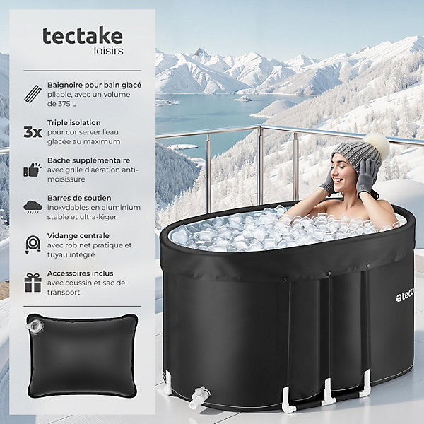 Baignoire à glace avec isolation triple et cadre en aluminium