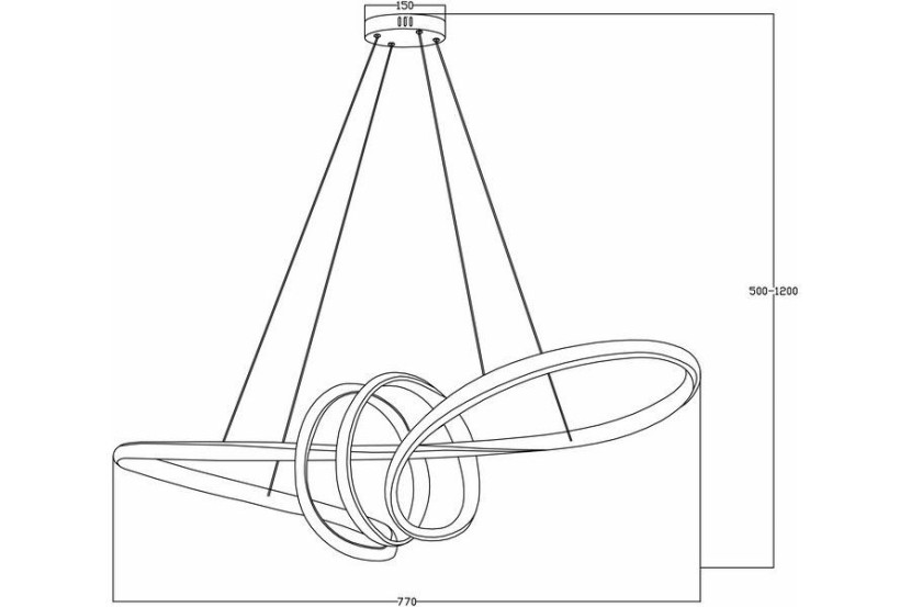 Lampa wisząca Canbera czarna LED 1x40W Neutralna biel 3200lm Reality