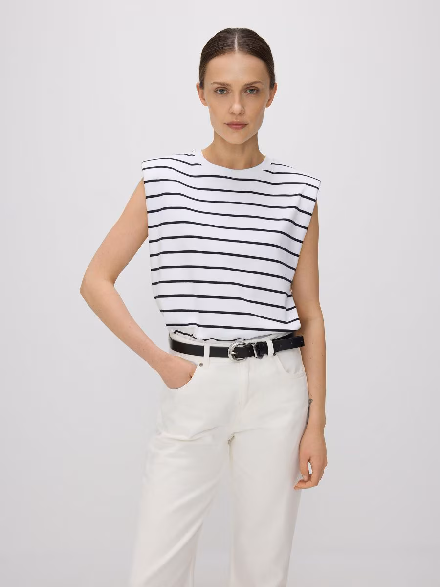 Padded Shoulder T-Shirt