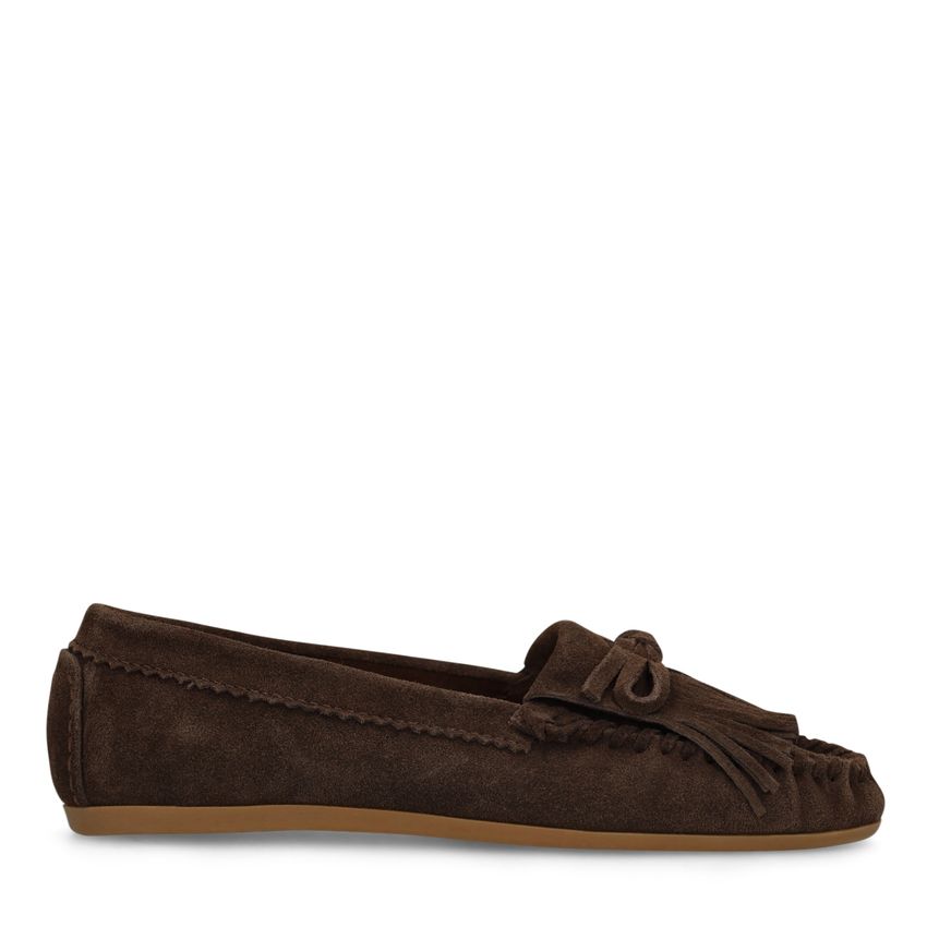 Manfield Bruine suède loafers
