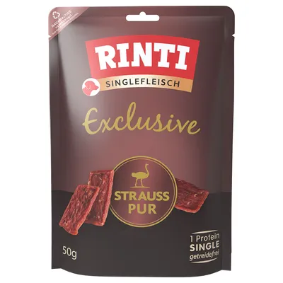 RINTI Single Meat Exclusive Dog Treats - Ostrich