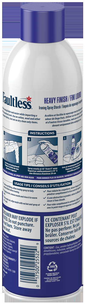 Faultless Heavy Finish Ironing Spray Starch, Fresh Scent, 567-g