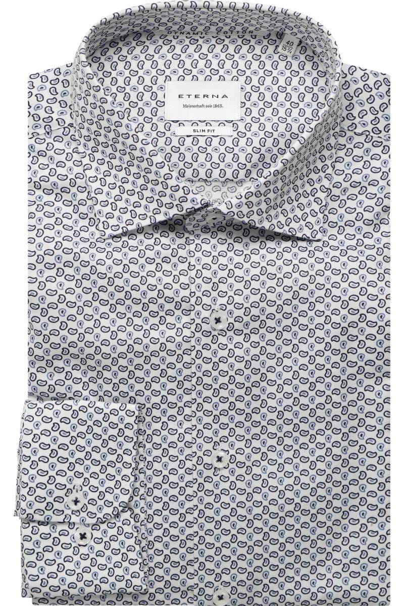 ETERNA Slim Fit Hemd mittelblau, Bedruckt