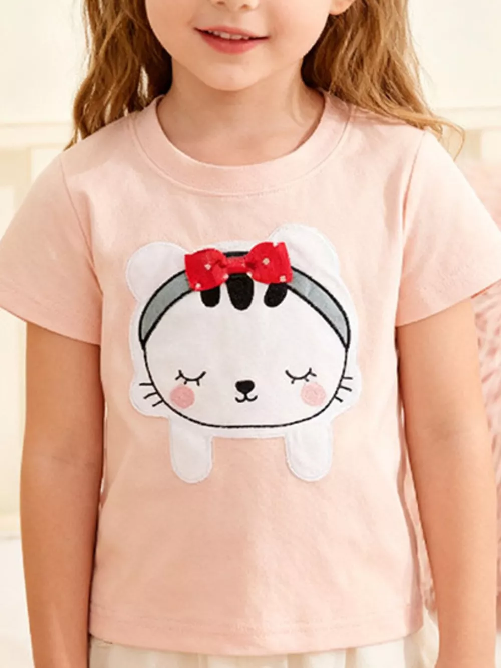 Children's Cartoon Cat Short Sleeve T-Shirt