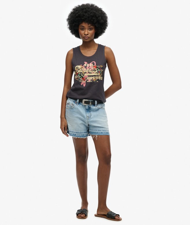 Vintage Logo Tokyo Scoop Neck Tank Top
