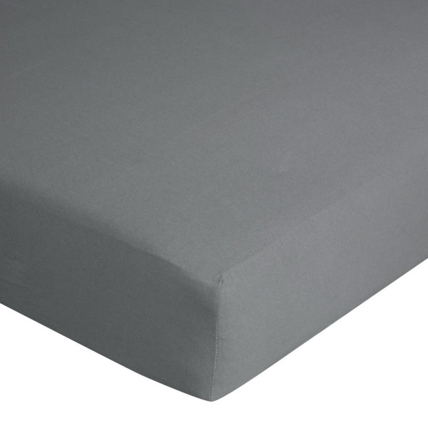 Prześcieradło jersey z gumką 140x200 stalowe 125 g/m2