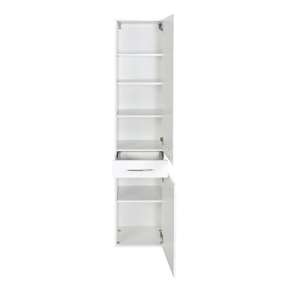 Kolomkast Florent 40cm met 2 deuren & lade - wit