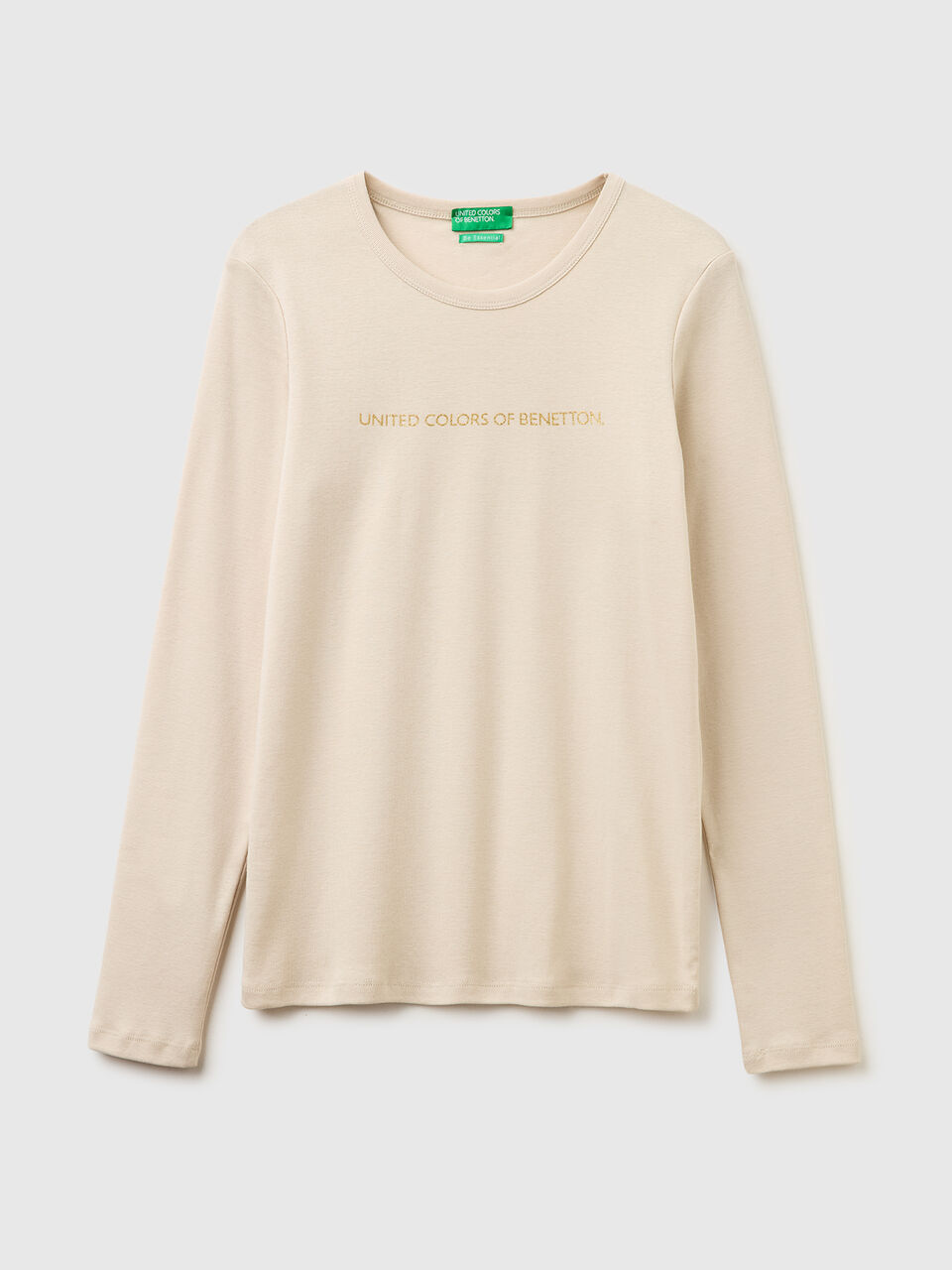 Long sleeve t-shirt with glitter logo