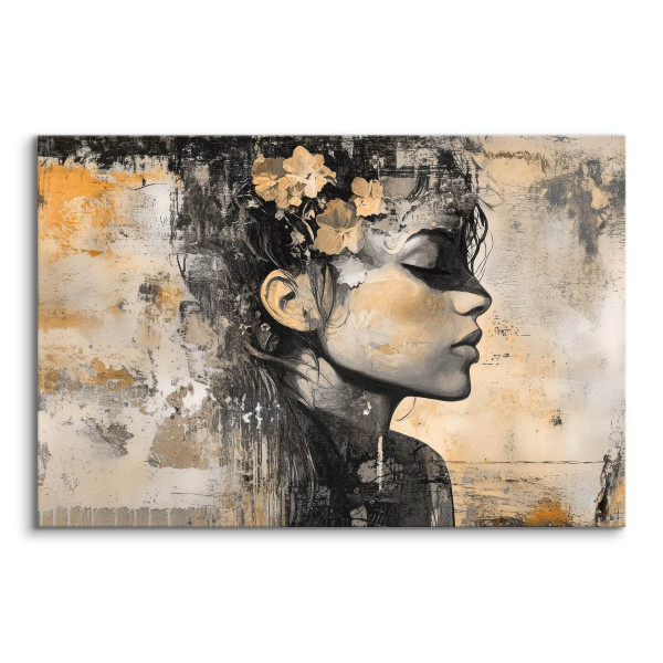 Obraz Abstrakcyjny Portret Kobiety 30x20cm