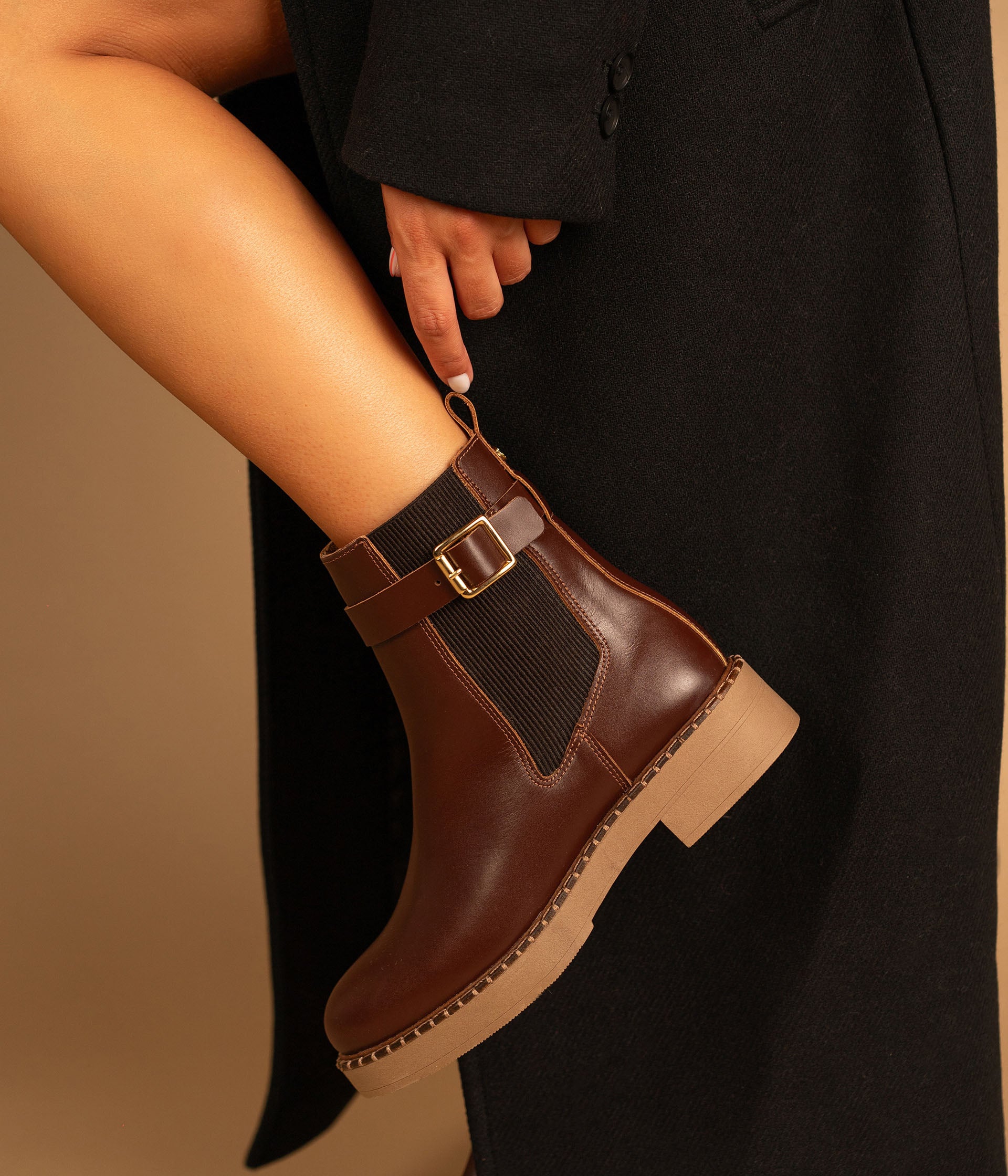 Boots Mathilde acajou