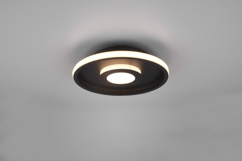 Plafon ASCARIokrągły czarno-biały LED 1x28W 30cm 3200lm IP44 Trio