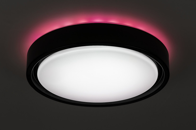 Plafon Foster z pilotem okrągły czarny LED 1x28W 36cm 1300lm IP20 Rabalux