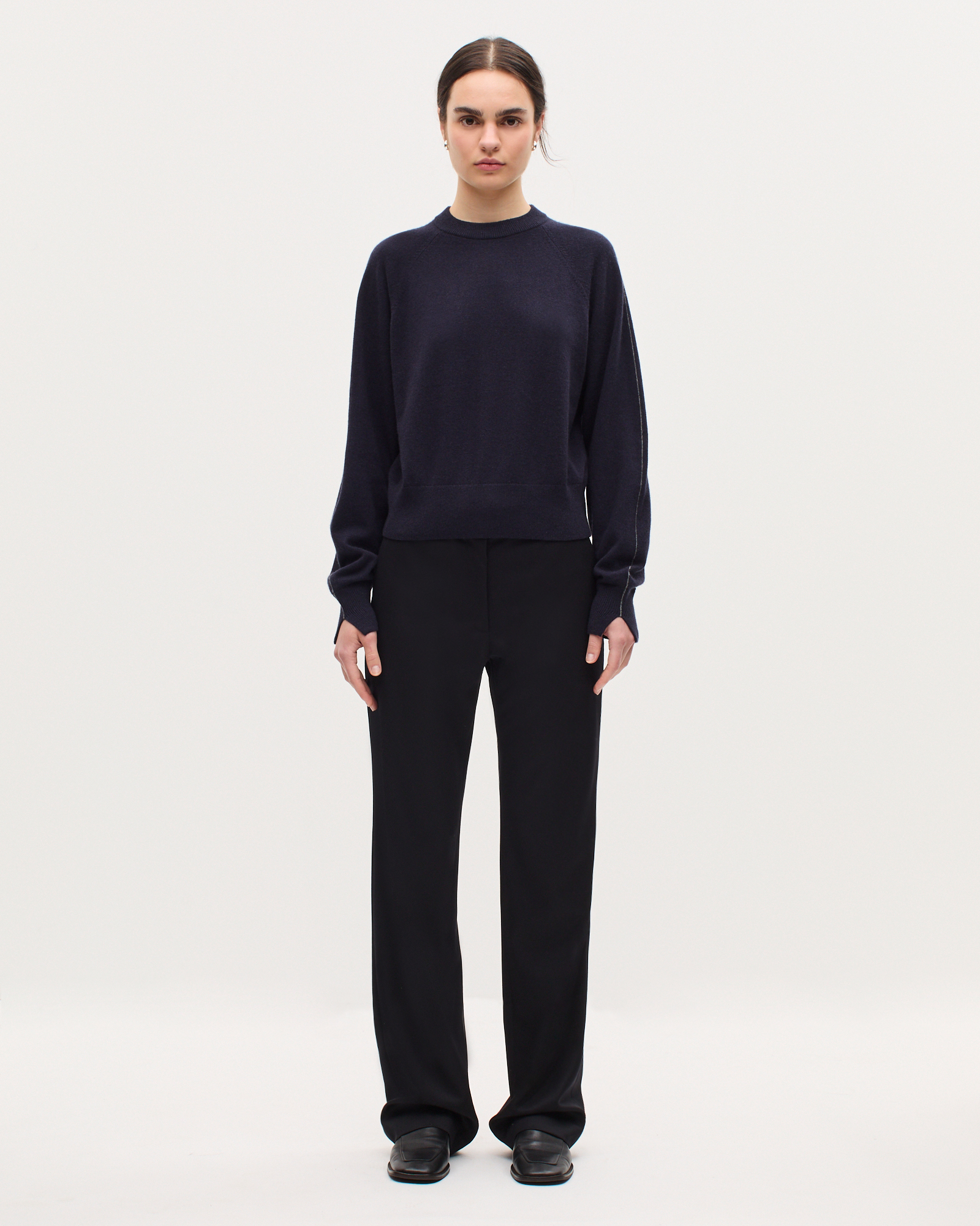 Pull col rond en cachemire