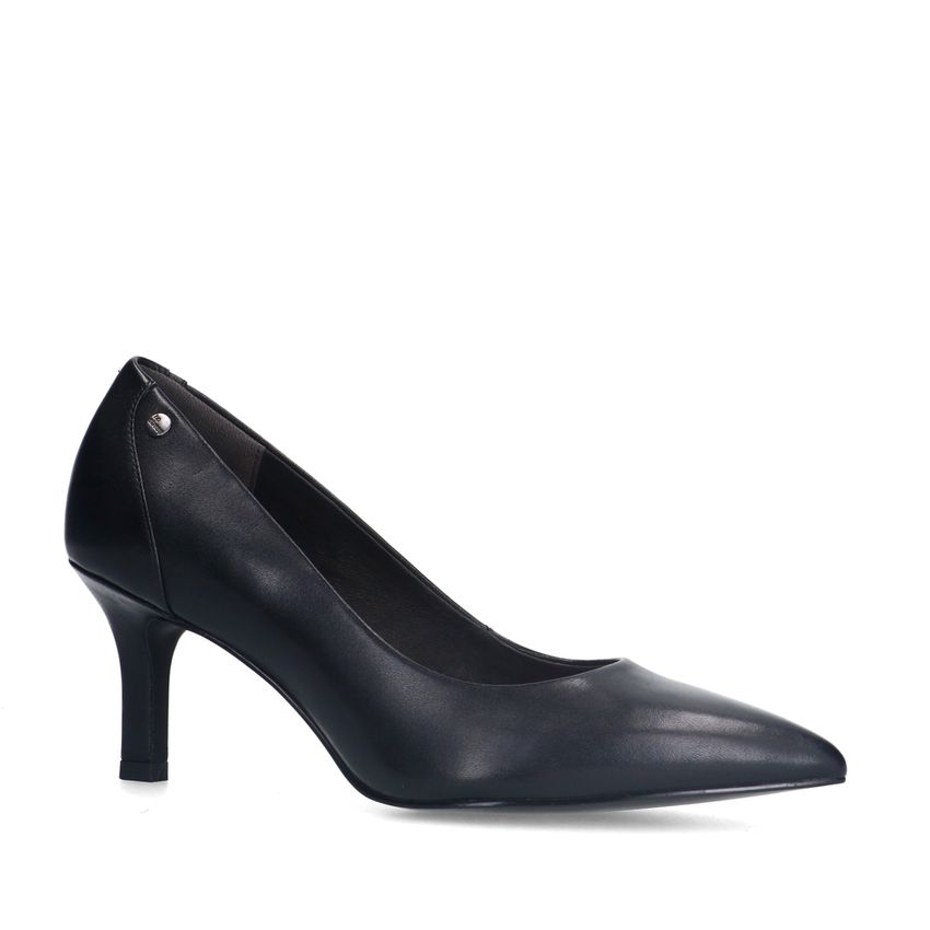No Stress Zwarte leren klassieke pumps