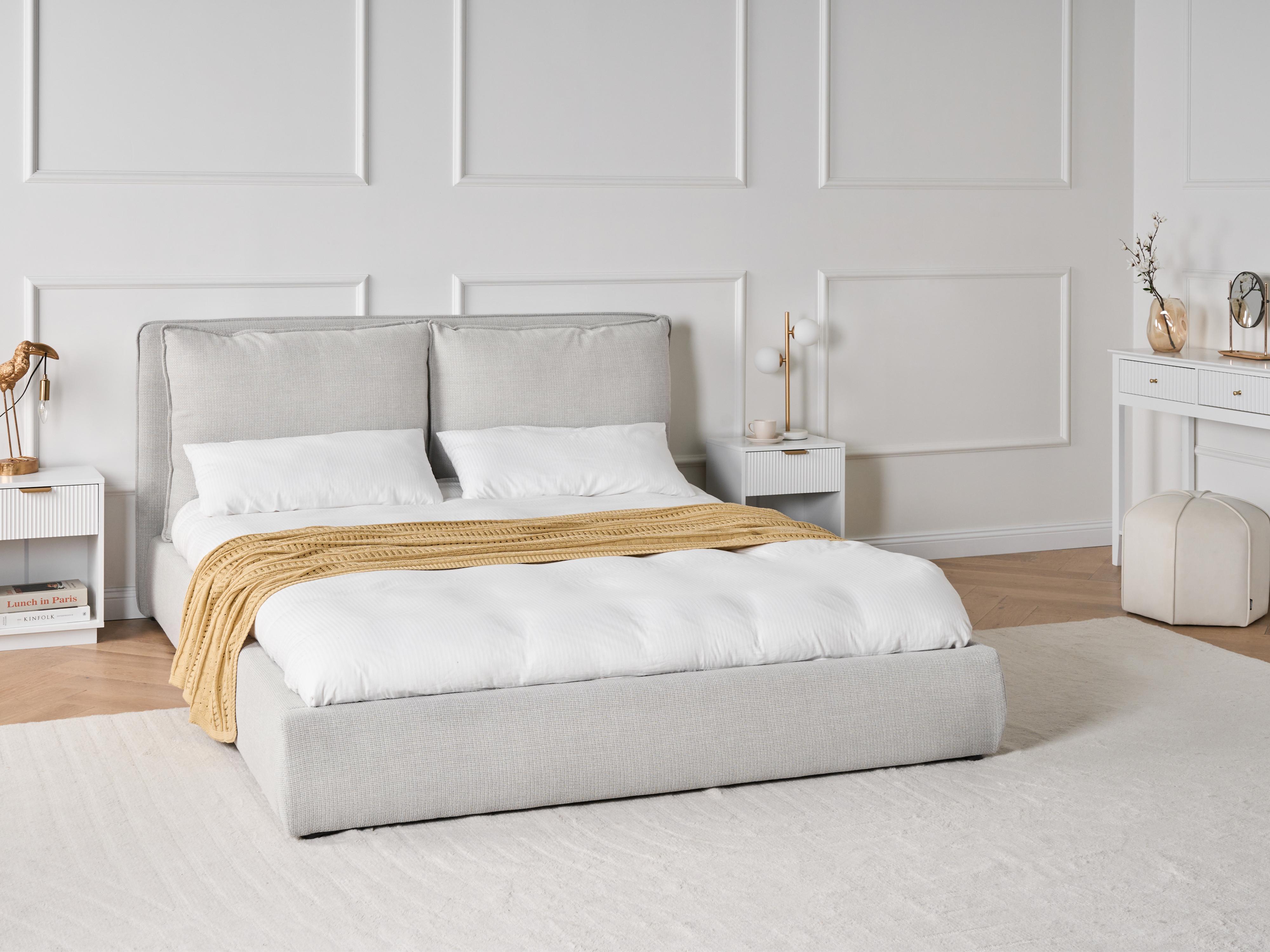 Bed Fabric BAJONNA 160 x 200 cm (EU King Size) Light Grey