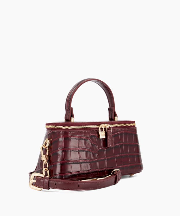 Successful Burgundy - Leather Mini Vanity Bag
