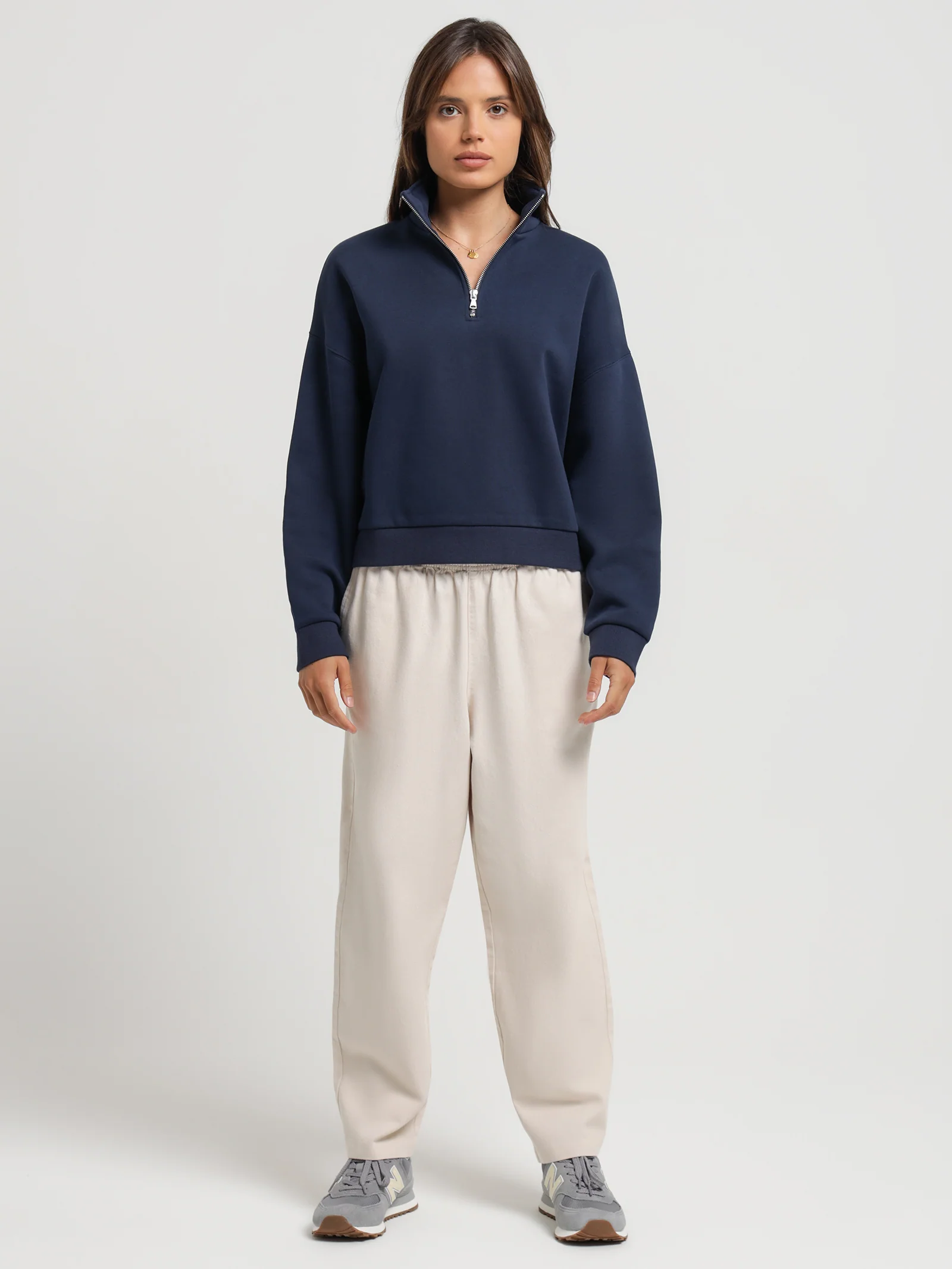 Classic Zip Front Sweater