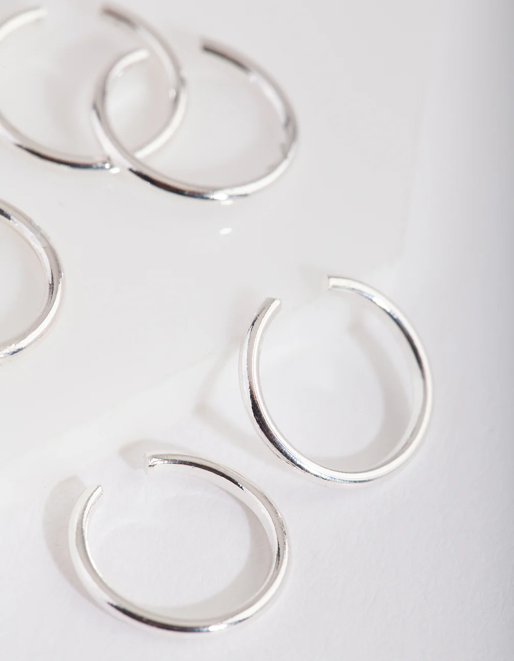 Silver Mini Faux Body Jewellery Rings