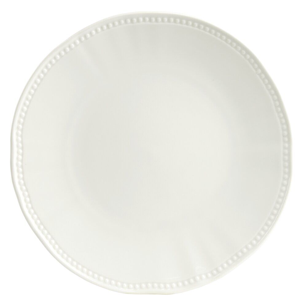 Assiette plate ronde Vienne porcelaine blanche Ø26,5cm