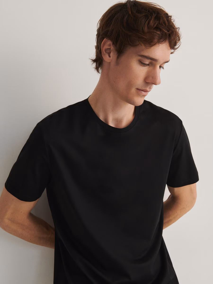 Lyocell Blend Plain T-Shirt