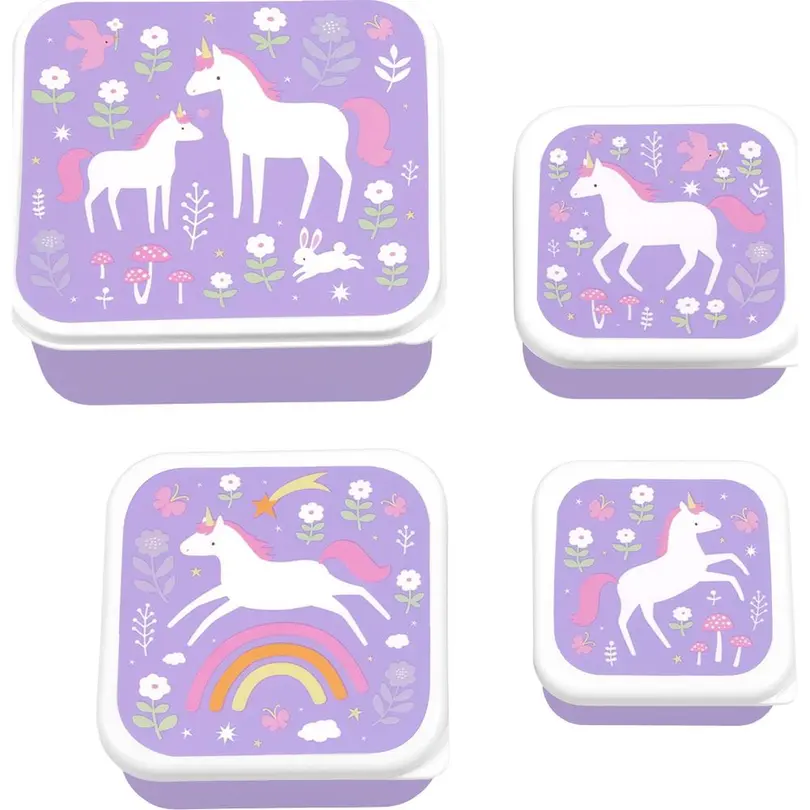 Lunch-Box 4er-Set Einhorn