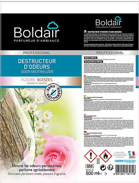 Destructeur d'odeurs Boldair fleurs boisées 500ml
