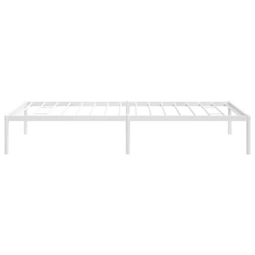 NNEVL Metal Bed Frame White 92x187 cm Single