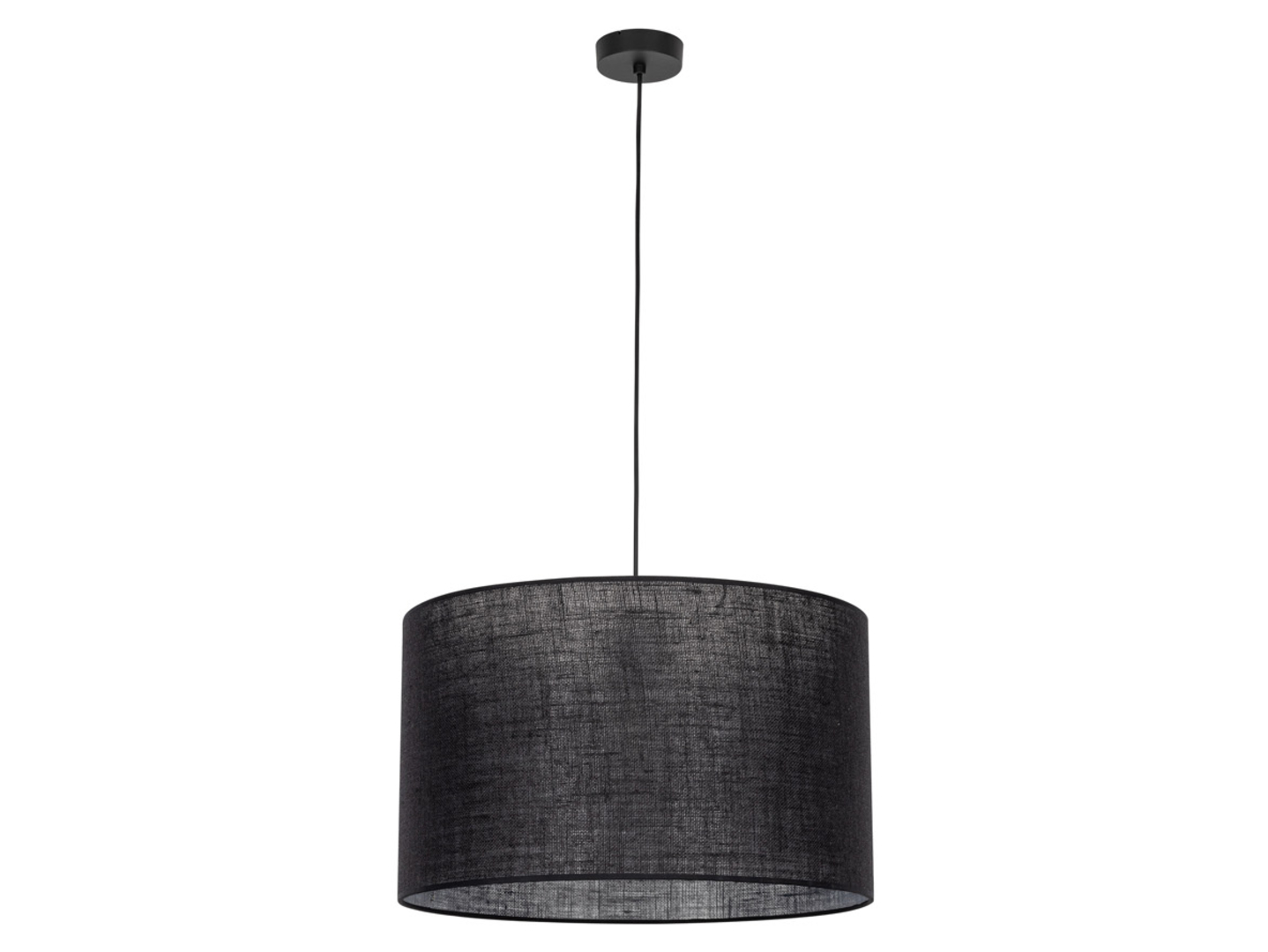 Lampa wisząca Glorii tkaninowa czarna