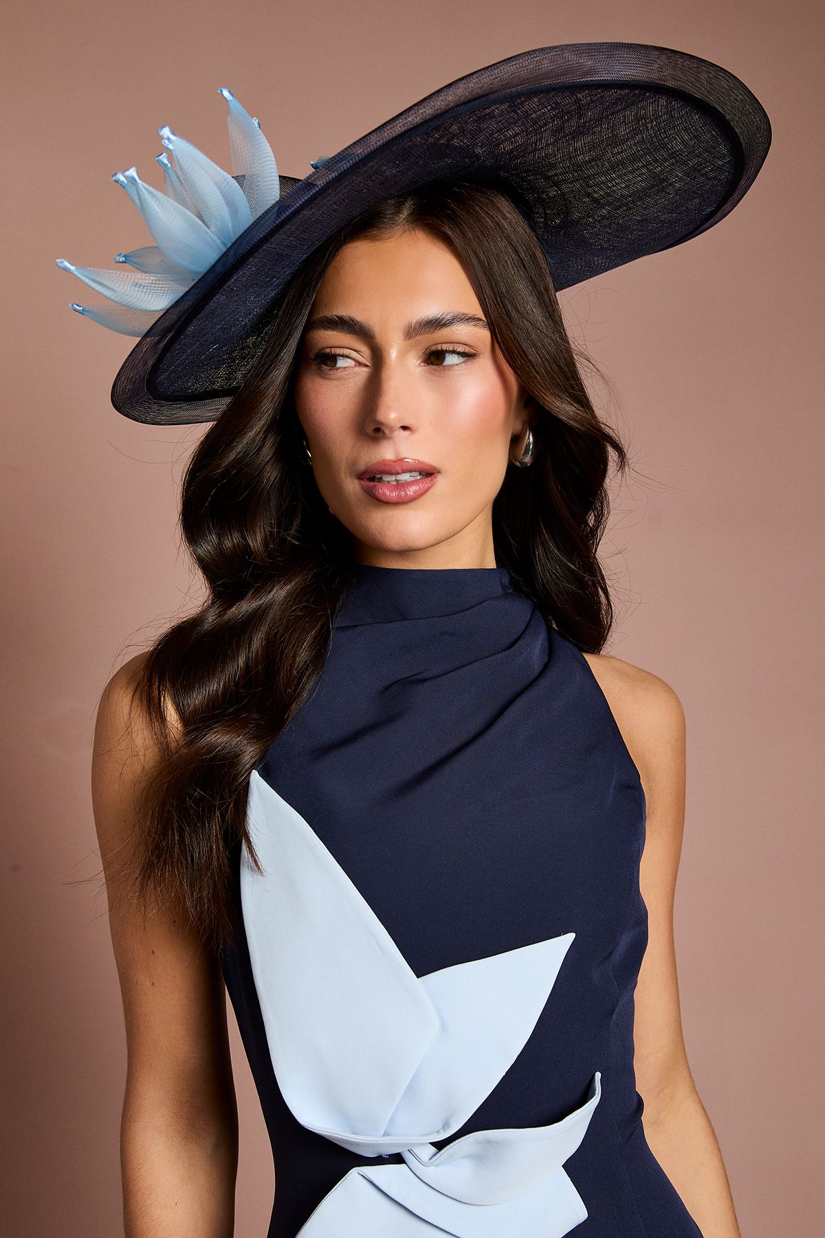 Coast Lisa Tan Flower Detail Fascinator With Curved Edge
