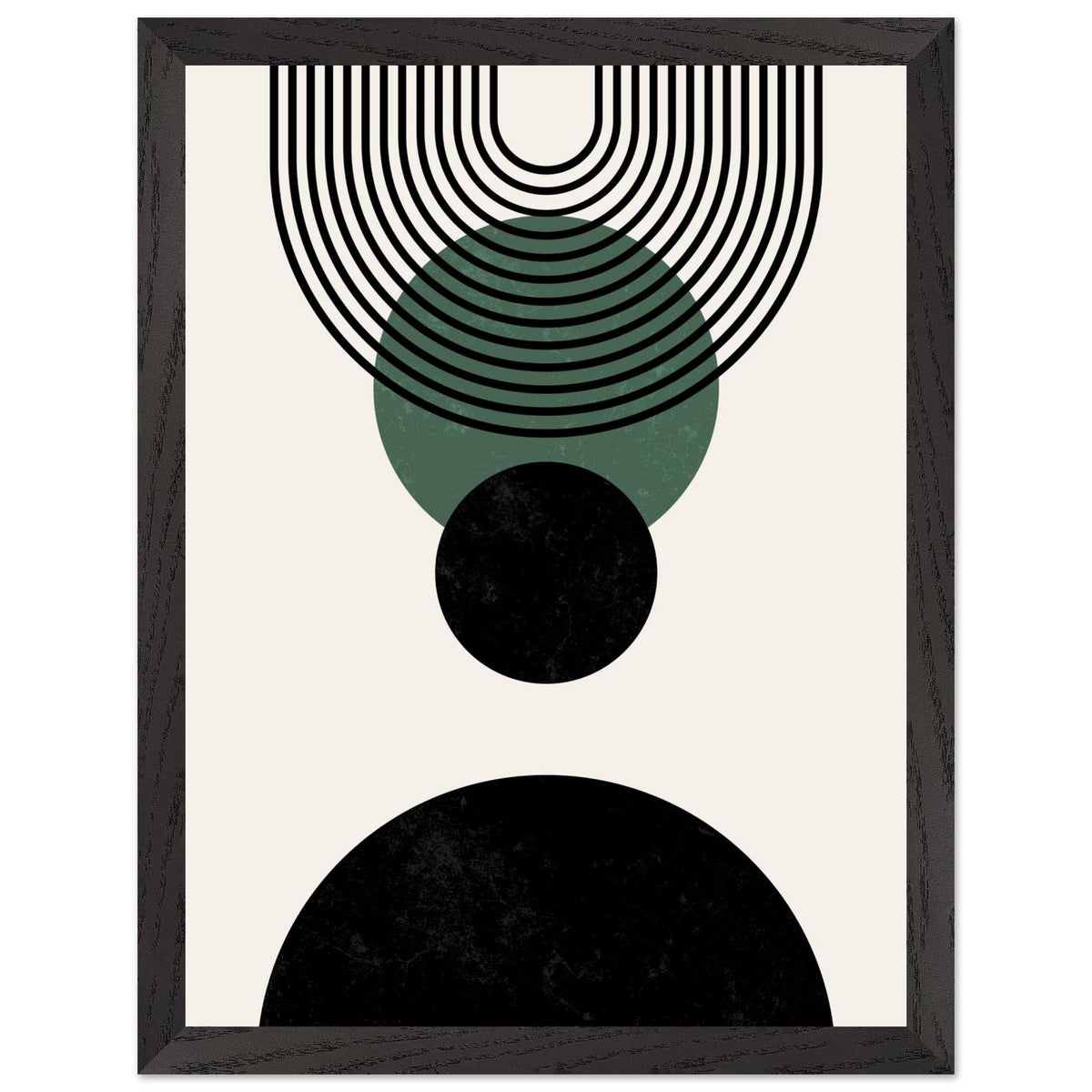 Artfulprints Poster met Lijst Boho wall art - Boho arches  - 30x40 cm - Zwart / Wit