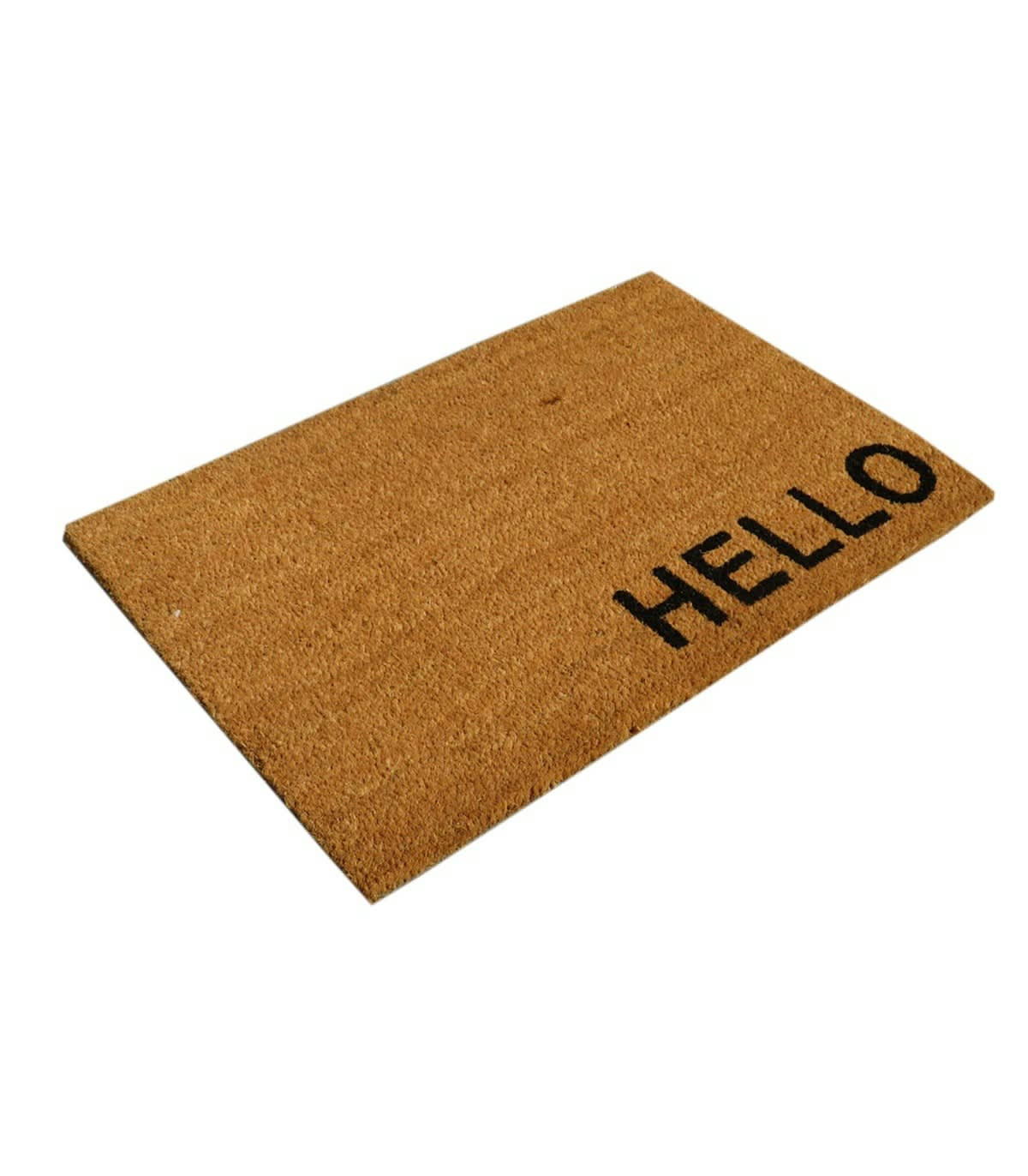 - Paillasson avec motif Hello - Marron