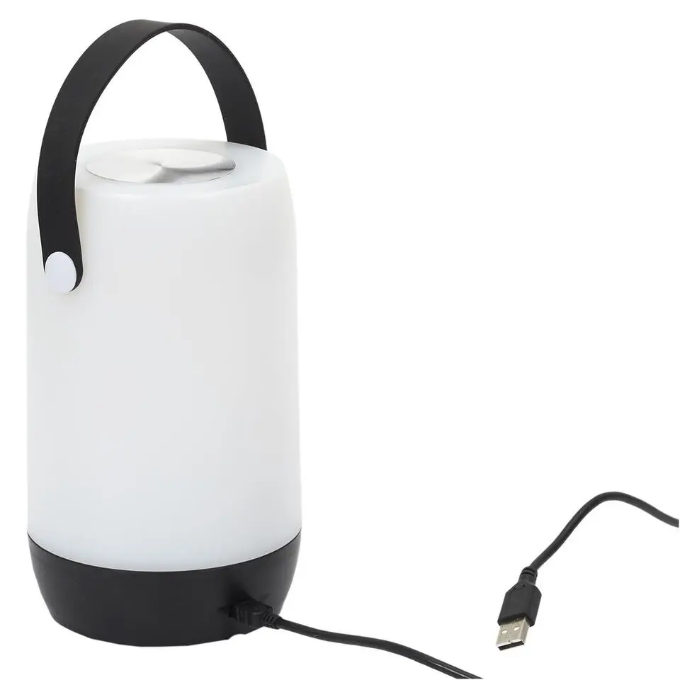 Home deco factory Portable tafellamp - zwart - touch - oplaadbaar