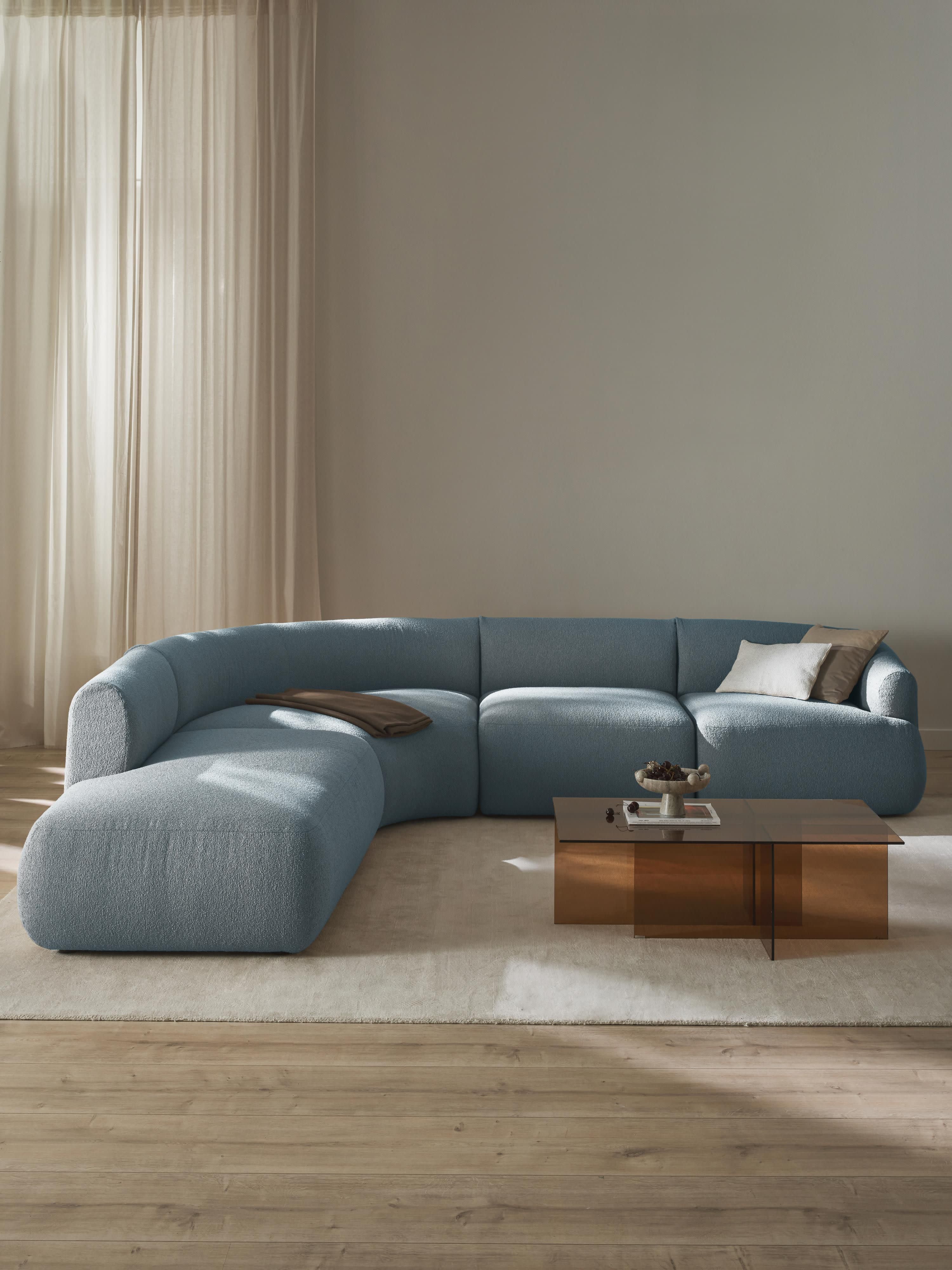 Modulares Bouclé-Ecksofa Sofia (4-Sitzer)