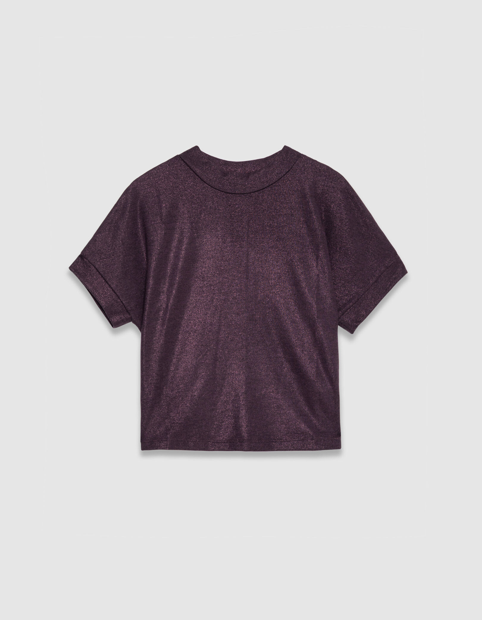 Tee-shirt manches courtes marine pailleté Femme