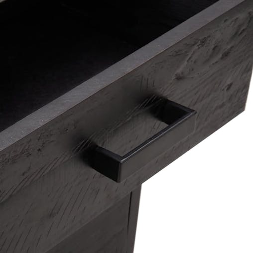 NNEVL Bedside Cabinet Black 36x30x45 cm Solid Recycled Pinewood