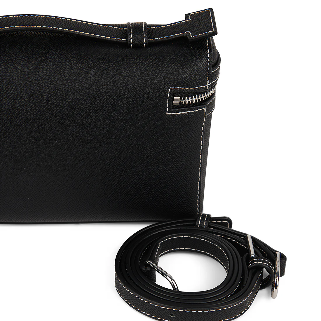 The Elane – 2-in-1 Black Vegan Leather Handbag