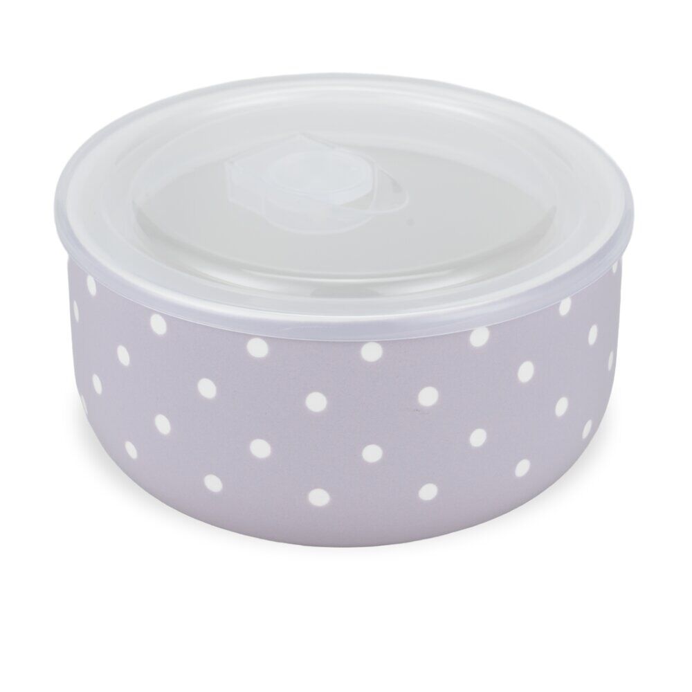 BoÎte à lunch x3 céramique motifs pois blancs 225/485/900ml