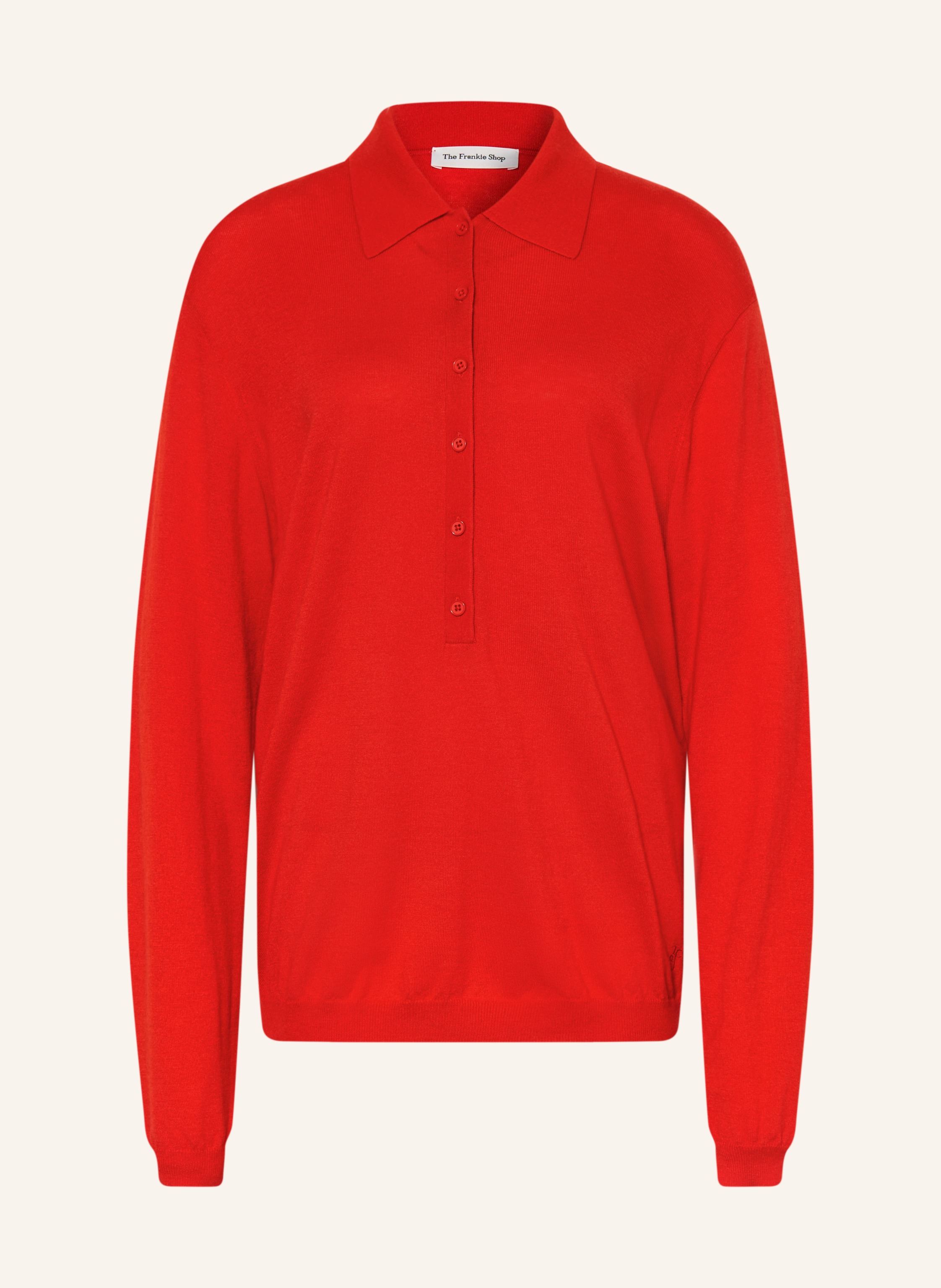The Frankie Shop Strick-Poloshirt TALA mit Leinen